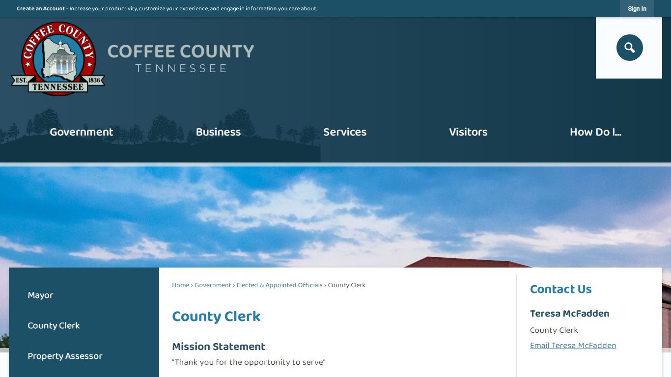 County Clerk | Coffee County, TN